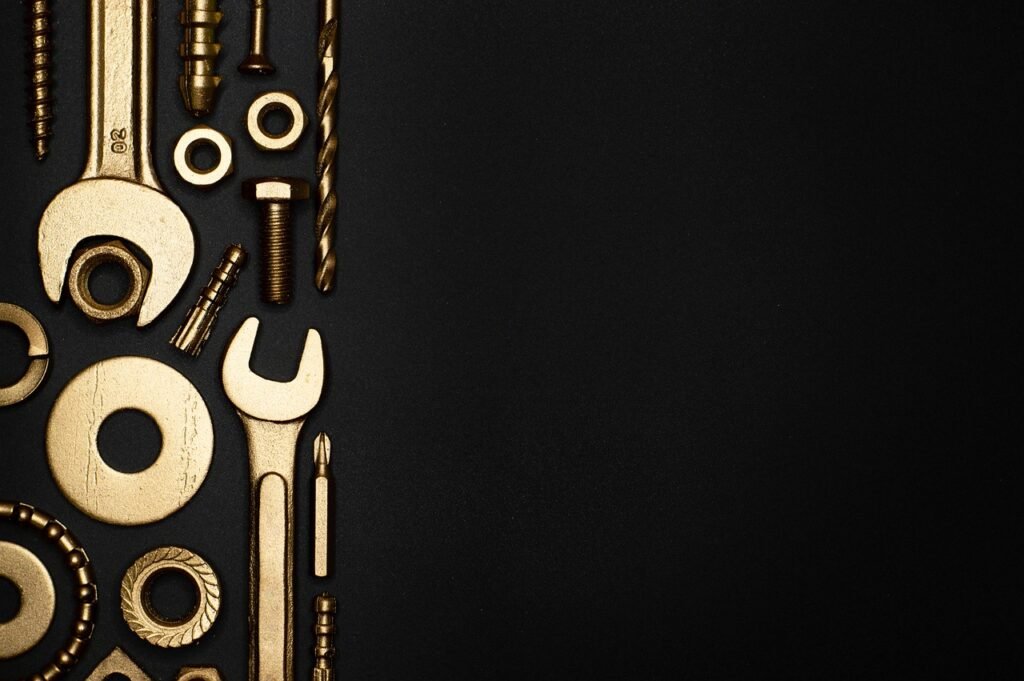 A set of manual tools symbolizing digital tools like Solo.to, used to boost your online presence