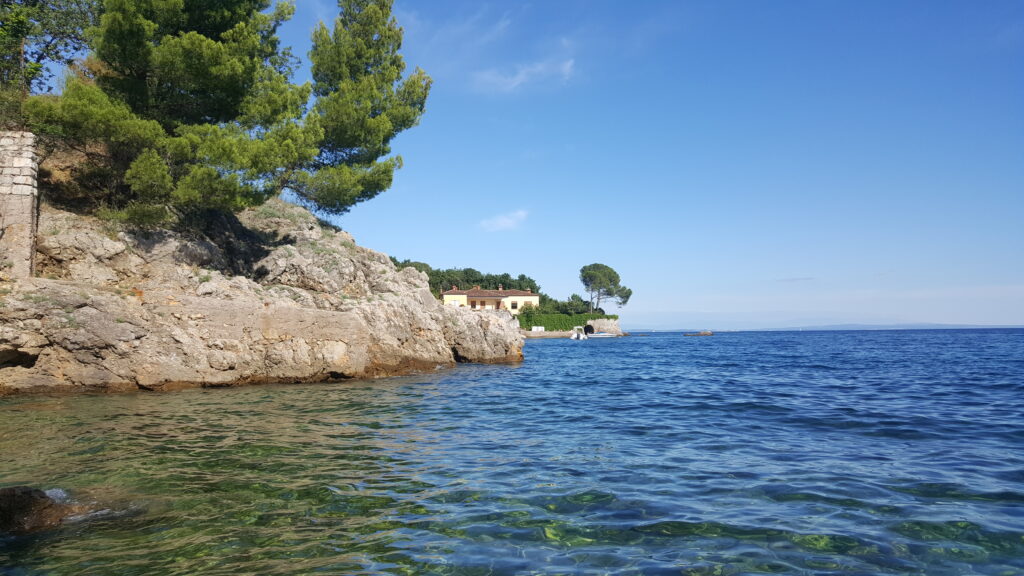 Adriatic coast Kvarner view – peaceful scenery for relaxing nature video