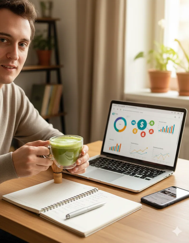 A cup of matcha symbolizing The Matcha Moment with Affiliate Marketing