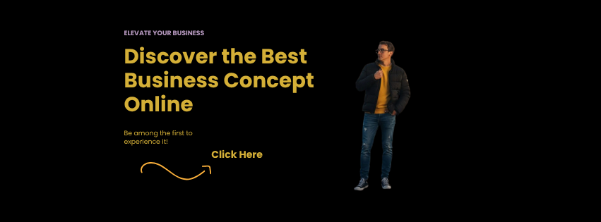 Winter Storm Warning Online Business Concept Banner Banner promoting an online business opportunity with a man standing confidently beside bold text, featuring the focus keyphrase winter storm warning.