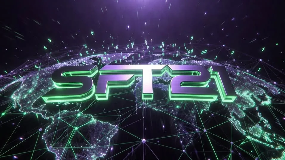 Filip Dorić presents digital solutions for your online journey with SFT21 LLC and SFT21 Franchise, showing a globe interconnected to represent a global network.