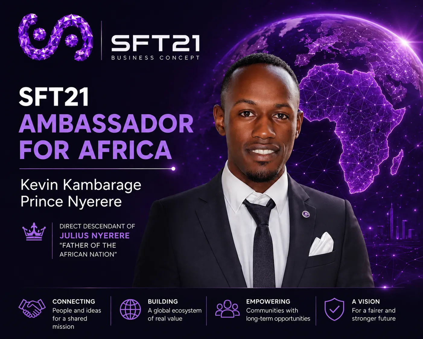 Prince Kevin Nyerere Becomes the First SFT21 Ambassador for Africa: Why This Matters